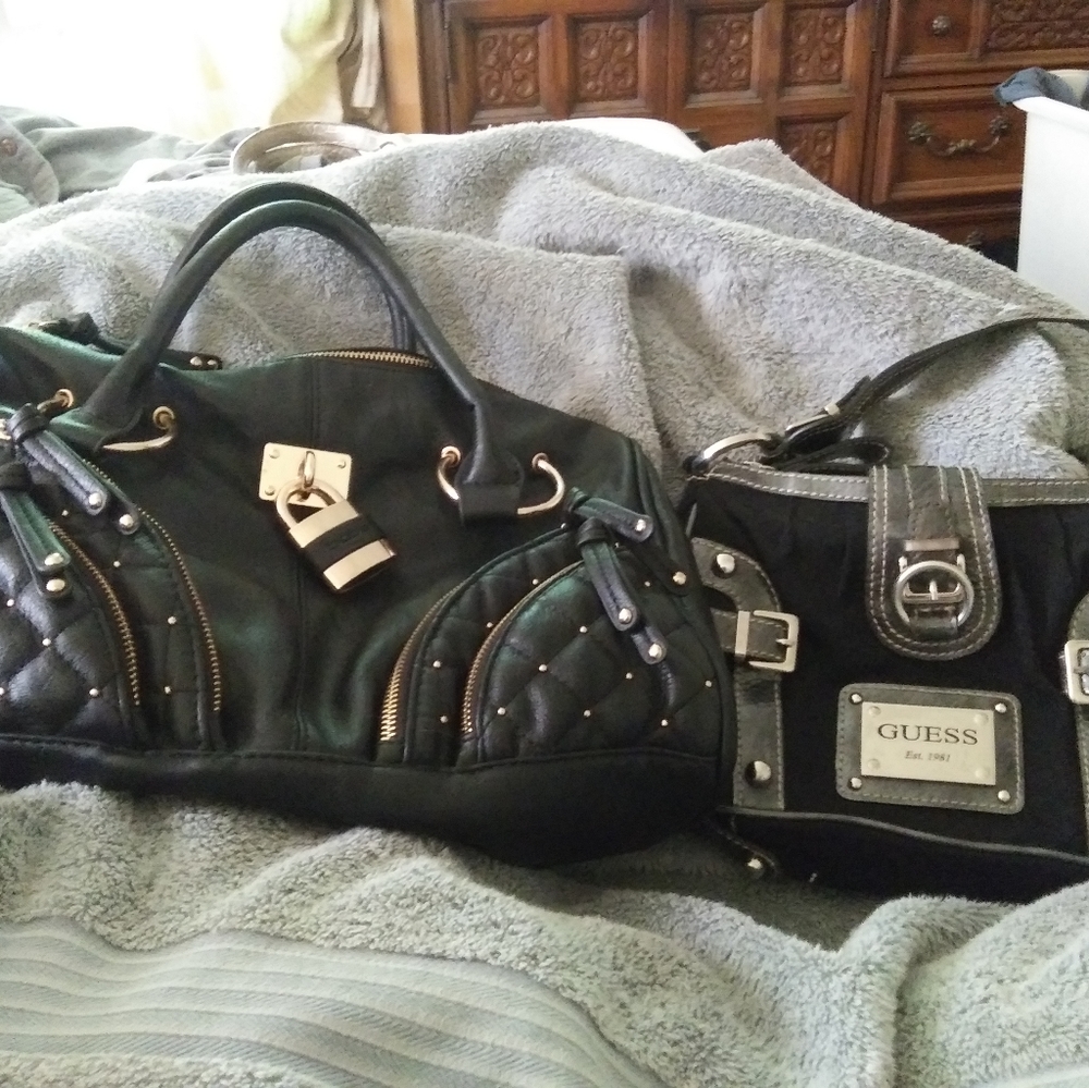 BeBe and Guess purses